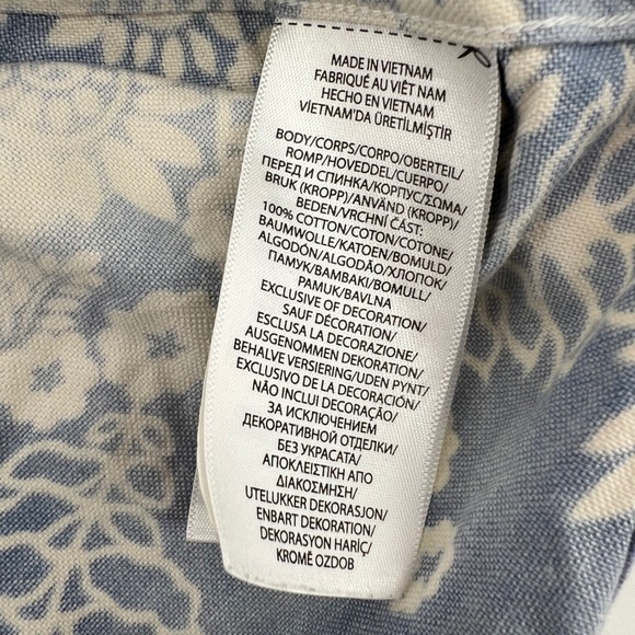 Polo Ralph Lauren Boys Short Sleeve Button Down Shirt Blue Floral Print L 14/16 - Picture 5 of 6